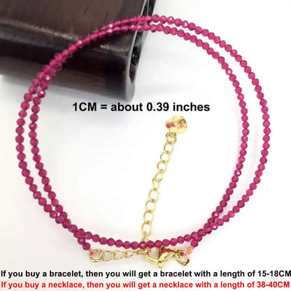 Faceted Gemstone Bead Choker Necklace and Bracelet Set | Natural Stone Jewelry for Men and Women