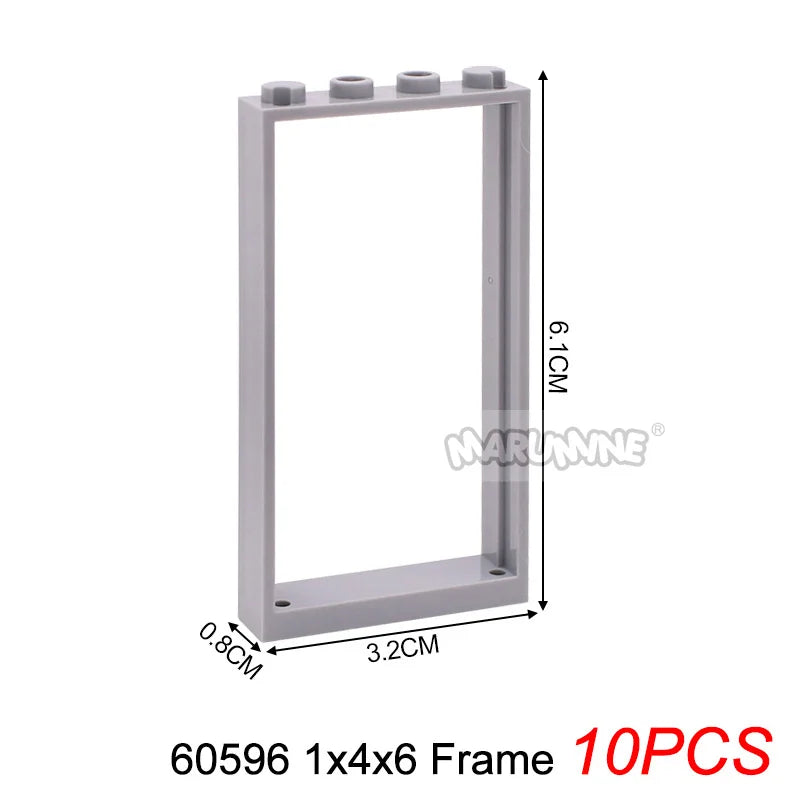 Marumine Window and Door Building Blocks | Compatible City House Parts Set