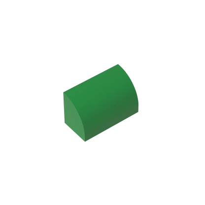 Gobricks GDS-M063 Curved Brick 1 x 2 x 1 No Studs | Compatible Building Block
