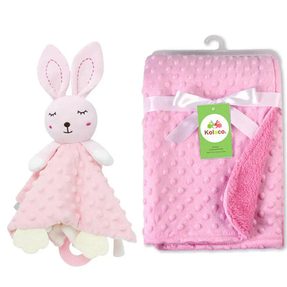 Personalized Newborn Baby Blanket with Name & Custom Stroller Gift Set