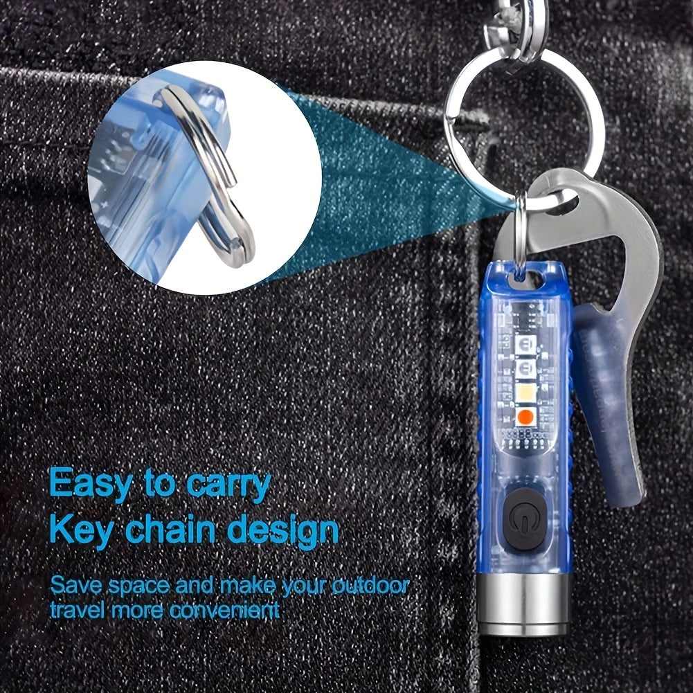 Mini Keychain Light | Portable LED Flashlight with USB Charging