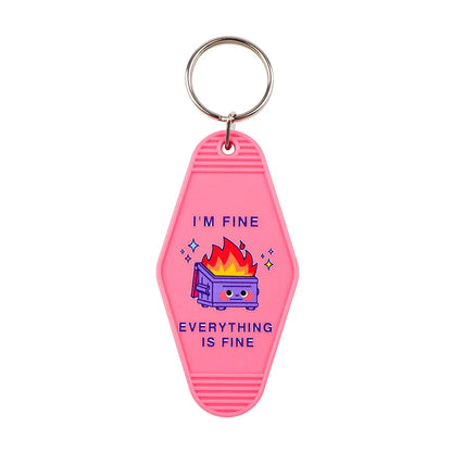 Plastic Key Chain for Keys | Pink Rhombic Key Tag Gift
