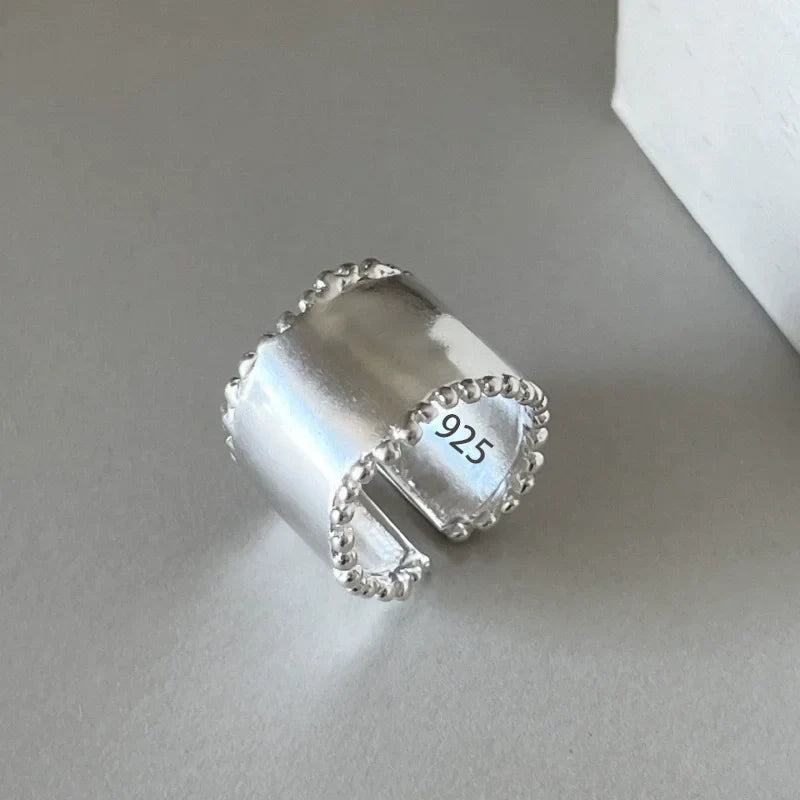 VENTFILLE 925 Sterling Silver Flower Ring | Hollow Out Retro Jewelry for Women