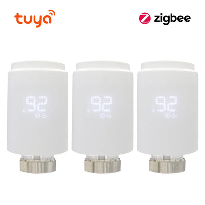 Tuya Smart Home Zigbee 3.0 Thermostatic Valve Radiator Zigbee Thermostat Radiator Zigbee Thermostatic Valve Alexa Google Home