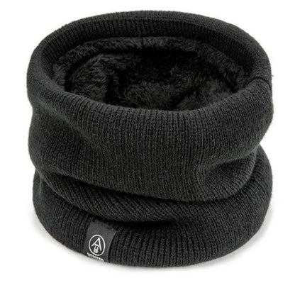 Knitted Neck Gaiter – Thick Fleece-Lined Winter Neck Warmer & Face Cover for Women & Men, Cold-Proof Sports Scarf for Running, Skating, Hiking