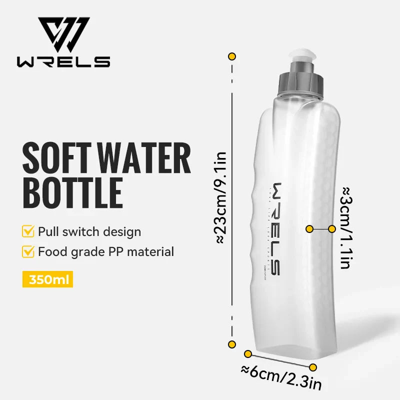 WRELS Curved Waist Water Bottle | BPA-Free Sports Bottle for Running Cycling Travel