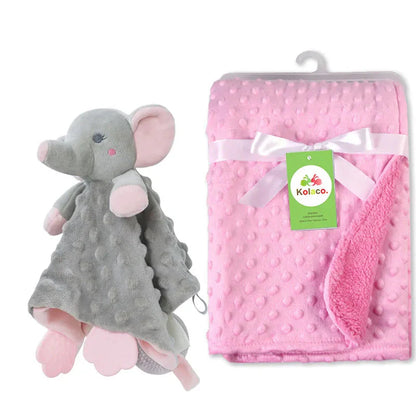 Personalized Newborn Baby Blanket with Name & Custom Stroller Gift Set