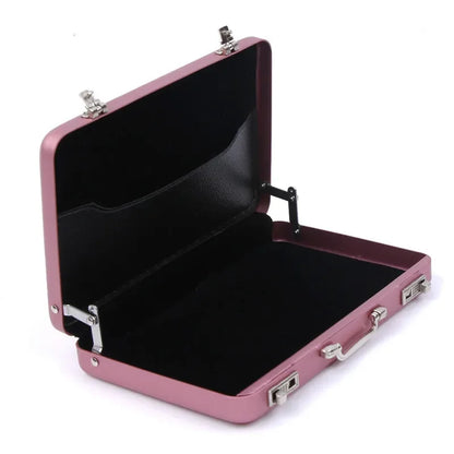 New Storage Box Aluminum Business ID Credit Card Holder Mini Suitcase Bank Card Box Holder Jewelry Case Organizer Rectangle
