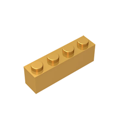 Gobricks GDS-534 Brick 1 x 4 without Bottom Tubes | Compatible Building Block Set