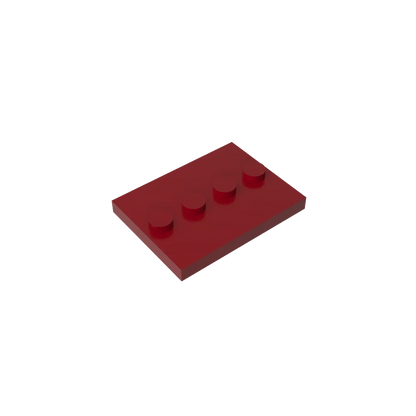 Gobricks GDS-980 Tile, Modified 3 x 4 with 4 Studs in Center | Compatible Building Block for DIY and MOC