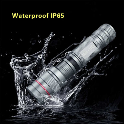 Mini LED Flashlight Q5 | Portable Torch with 3 Modes, Waterproof, AA Battery Powered