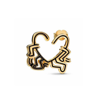 925 Sterling Silver Snowflake Heart Earrings | Fine Stud Earrings for Women