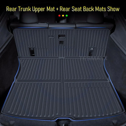 for Tesla Model Y Juniper 2025 2026 Car Floor Mats Cargo Liner Trunk Mats Backrest Kick Pads Protection Car Interior Accessories