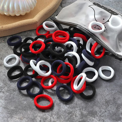 50/100-Pack Colorful Nylon Hair Bands for Kids - Elastic Scrunchie Hair Ties & Ponytail Holders for Girls