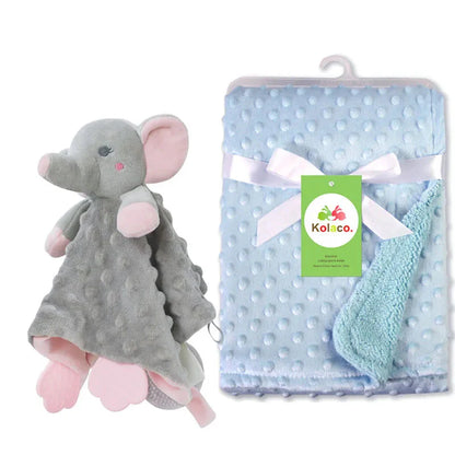 Personalized Newborn Baby Blanket with Name & Custom Stroller Gift Set