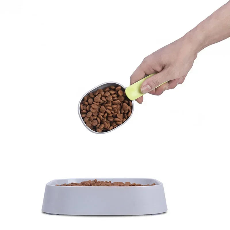 Portable Multi - function Pet Supplies for Cat, Dog, Puppy, Kitten: Feeding Spoon, Food Shovel, Scoop with Sealing Bag Clip