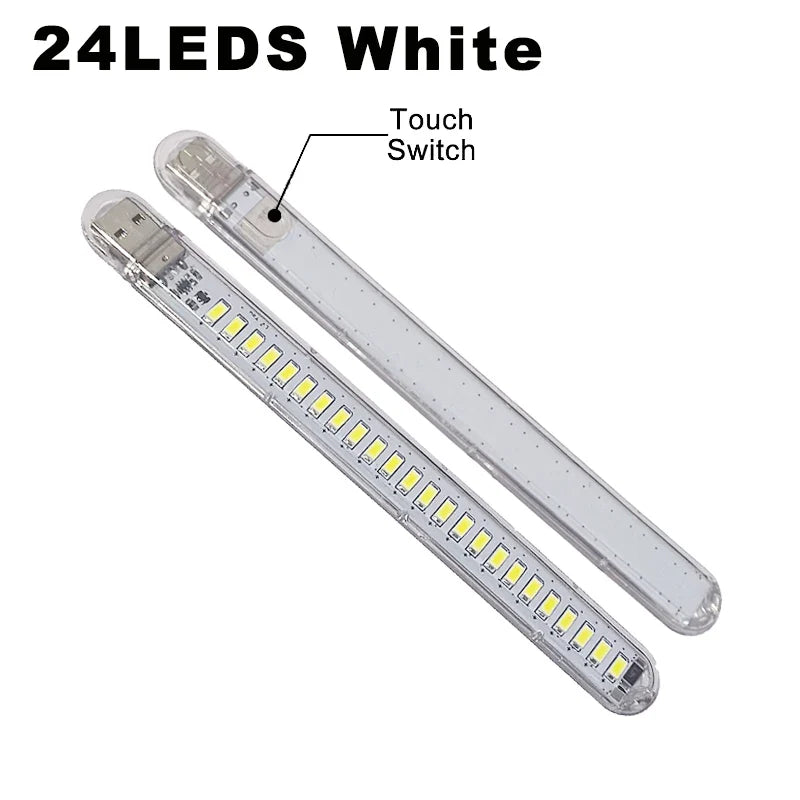 Portable USB LED Book Light | Touch Switch Reading Lamp