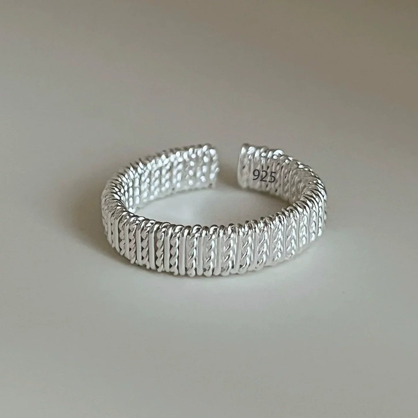 VENTFILLE 925 Sterling Silver Flower Lace Ring | Korean Fashion Adjustable CZ Ring