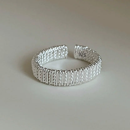 VENTFILLE 925 Sterling Silver Flower Lace Ring | Korean Fashion Adjustable CZ Ring