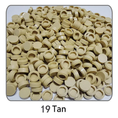 1000Pcs Tile 1x1 Round Building Blocks | 52 Color DIY Educational Creative Toy Set