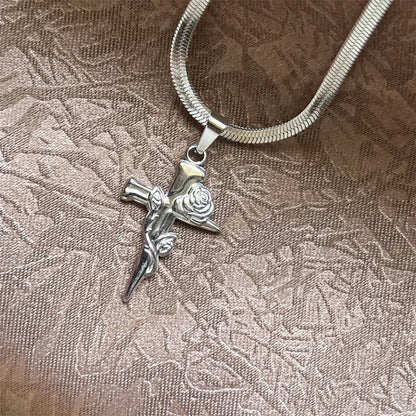 Christian Cross Necklace for Men Women | Stainless Steel Religious Pendant Jewelry
