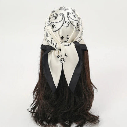 Luxury Satin Silk Square Scarf – Shawl, Hijab & Fashion Wrap 2023