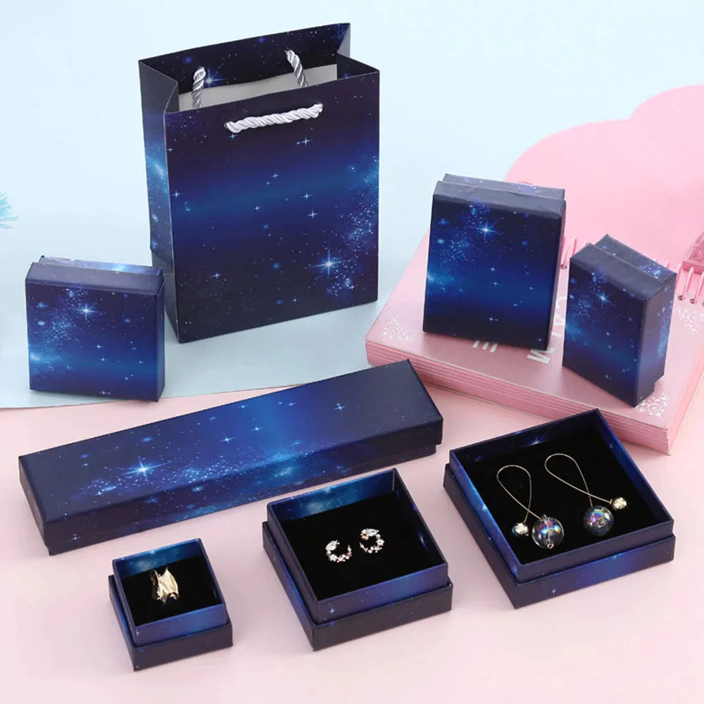 Luxury Jewelry Gift Box Set – White & Dark Green Case