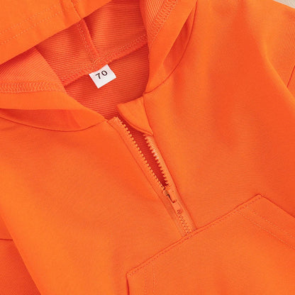 Kids Solid Color Hoodie | Long Sleeve Pullover for Toddlers