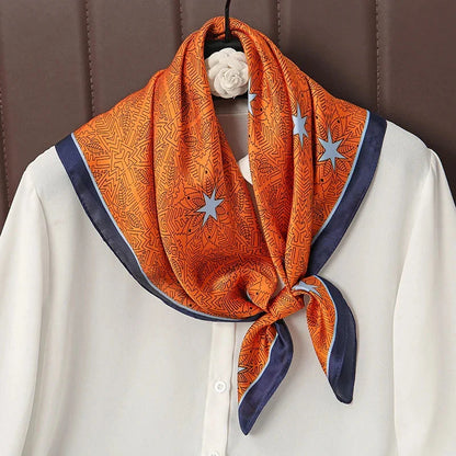 Luxury Satin Silk Square Scarf – Shawl, Hijab & Fashion Wrap 2023