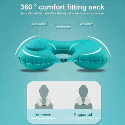 2025 New Inflatable Travel Neck Pillow | Portable U-Shaped Support Pillow