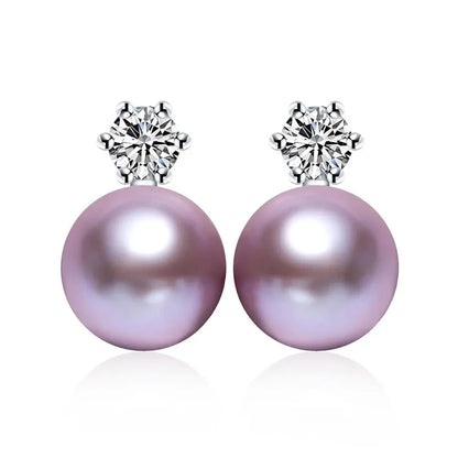Real Freshwater Pearl Stud Earrings | 100% Genuine AAAA Pearl in 925 Sterling Silver