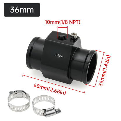 2026 Car Water Temp Gauge Radiator Temperature Water Temp Joint Pipe Sensor 40mm 38mm 36mm 34mm 32mm 30mm 28mm Hose Adapter