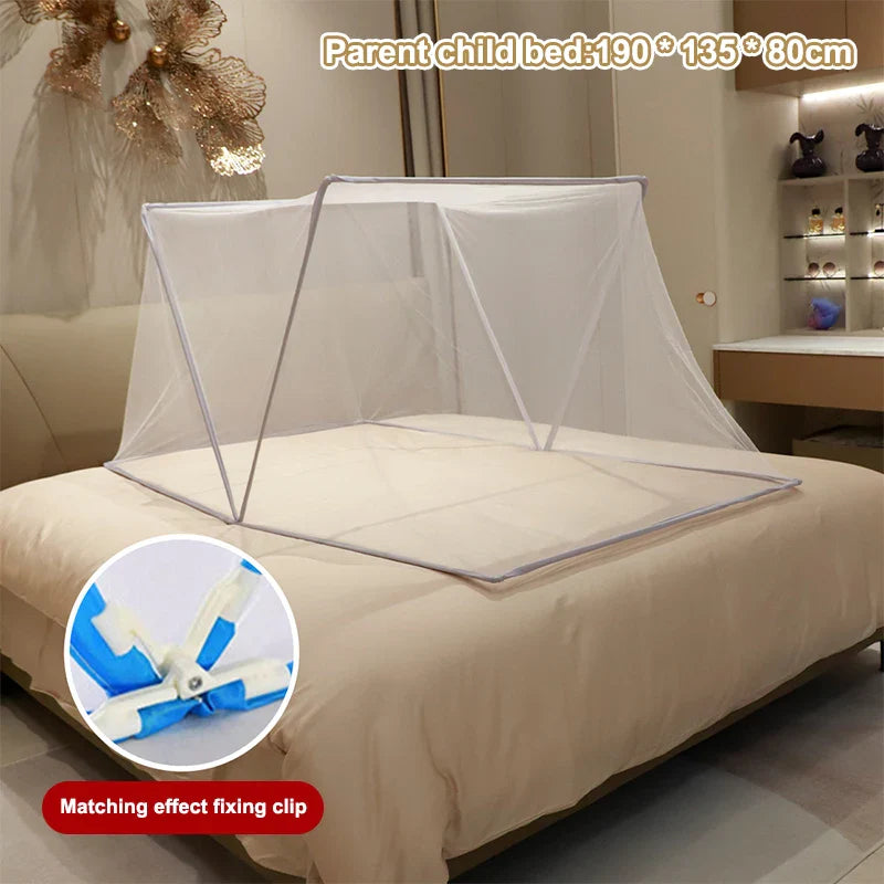 Foldable Mosquito Net for Bed | 3-Point Foldable Design with Good Ventilation