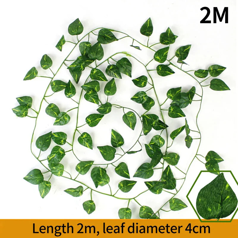 1/2m Artificial Vine Simulated Flower Artificial Flowers Home Decor Greenery Party Wedding Supplies Outdoor Decorations