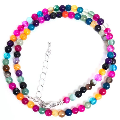 4mm Natural Stone Choker Necklace | Bohemian Crystal Collar Jewelry for Women
