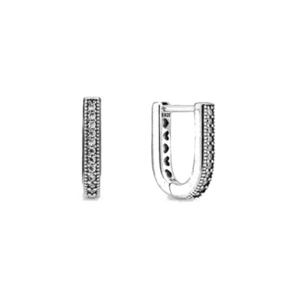 925 Sterling Silver Snowflake Heart Earrings | Fine Stud Earrings for Women