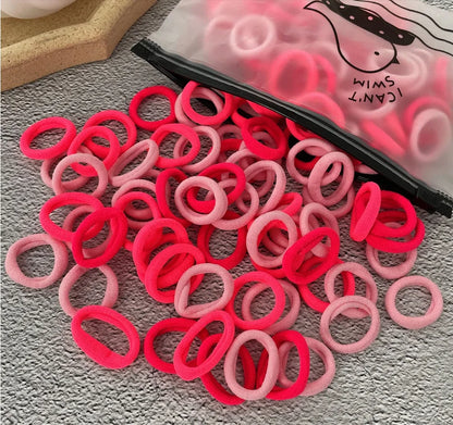 50/100-Pack Colorful Nylon Hair Bands for Kids - Elastic Scrunchie Hair Ties & Ponytail Holders for Girls