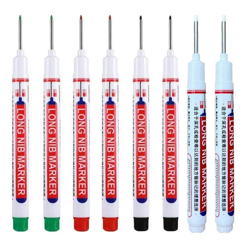 20mm Deep Hole Long Nib Markers Set | Multi-Purpose Perforating Pen for Metal, Wood, and Glass
