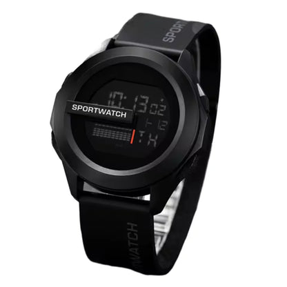 Men's LED Digital Sports Watch – 50mm Case, Waterproof 3ATM, Alarm & Stopwatch