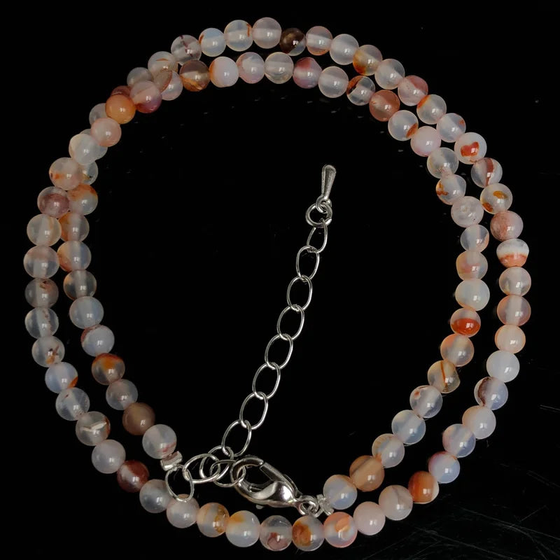 2025 Natural Stone Crystal Choker Necklace | 4mm Bohemian Adjustable Choker