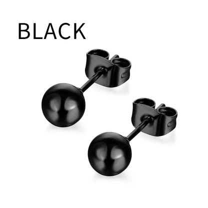 Black Punk Cross Hoop Earrings | Stainless Steel Unisex Jewelry