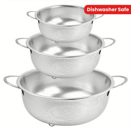 Kitchen Colander Fruit Wash Strainer Stainless Steel Strainer Basket Vegetable Washing Colander