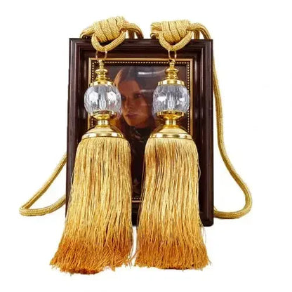 1Pair Tassel Curtain Tieback Crystal Bead Hanging Ball Tie Room Accessories Holder Buckle Rope Bandage Holdback Window Shade