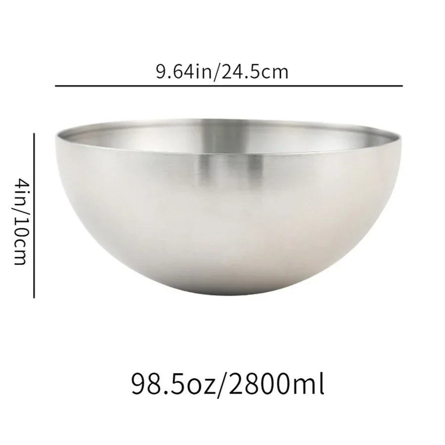Korean stainless steel fruit and vegetable salad bowl with rice bowl, cold noodle bowl, instant noodle bowl, cold mixing bowl