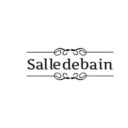 French Bathroom Toilet Sign Vinyl Sticker Decal | WC Entrance Sign Door Decal for France Home