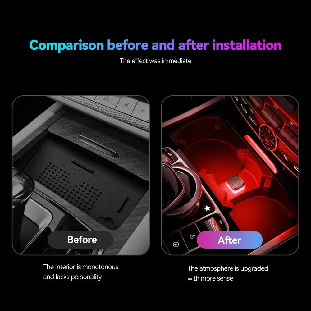 Mini USB Car LED Atmosphere Light | DC 5V USB Interior Lamp for Car, Laptop, and Keyboard
