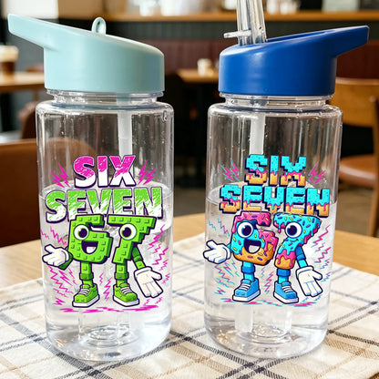 500ml 67 Printed Straw Cup | BPA Free Summer Water Bottle