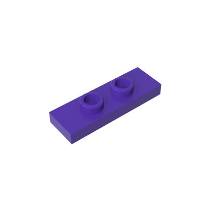 Gobricks GDS-1504 Plate, Modified 1 x 3 with 2 Studs (Double Jumper) | Compatible Building Block Piece