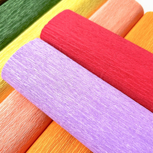9.8 Inch Crepe Paper Rolls for Handmade Paper Flowers | 11 Assorted Colors Party Decor