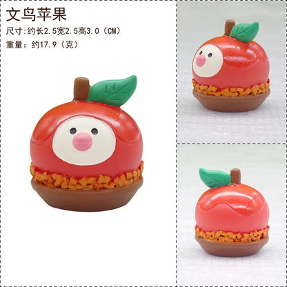 Zakka Figures Christma Janpese Creative Exquisite Matte Christmas Resin Small Decoration Swan Puff Ukulele Sled Sofa Reindeer